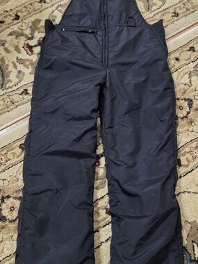 Men's SMALL Black Insulated Snow Bib Pants - Cold-Weather Overalls